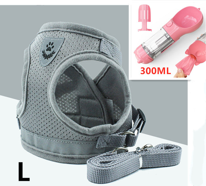 KFX-2606653 Breathable Mesh Pet Leash with Reflective Design and Adjustable Sizing for Small to Medium Dogs