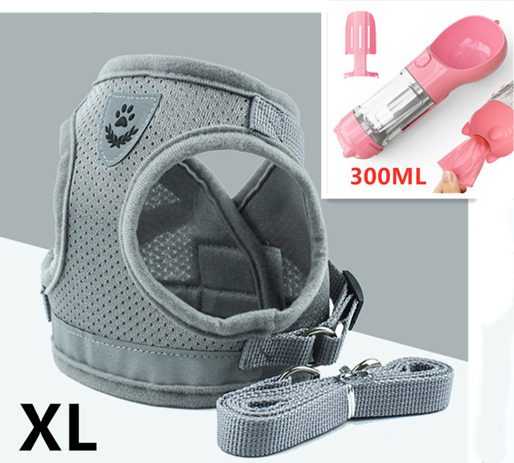 KFX-2606653 Breathable Mesh Pet Leash with Reflective Design and Adjustable Sizing for Small to Medium Dogs