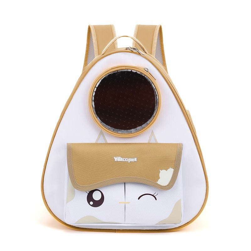 KFX-2607421 Portable Creative Cartoon Cheese Cat Shoulder Pet Bag in Multiple Colors