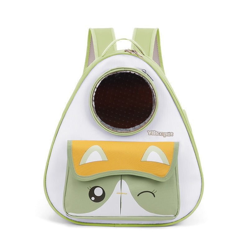 KFX-2607421 Portable Creative Cartoon Cheese Cat Shoulder Pet Bag in Multiple Colors