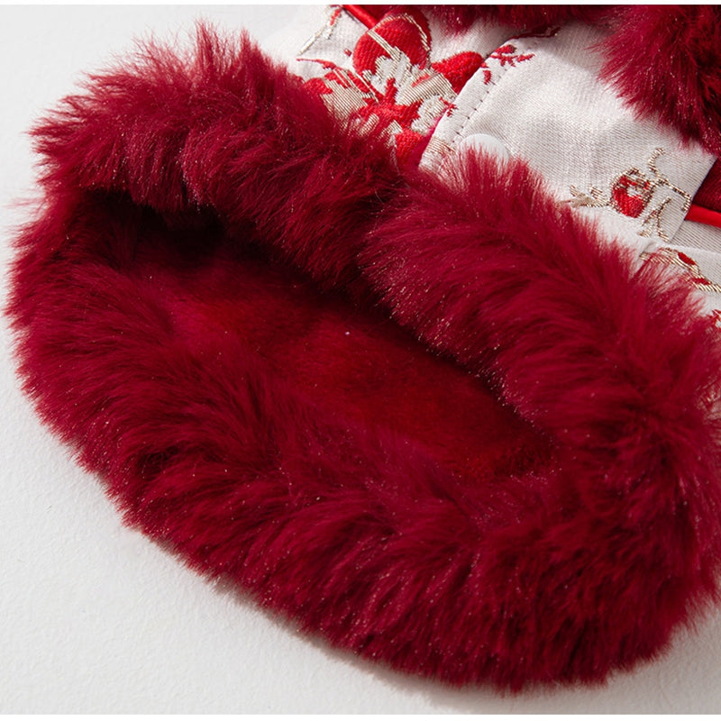 KFX-2609725 Elegant Chinese-Style Cotton-Padded Jackets for Small Dogs and Cats, Festive Tang Suits for Autumn and Winter
