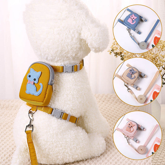KFX-2610237 Pet-Friendly Backpack with Traction Rope for Cats and Dogs - Multiple Colors Available