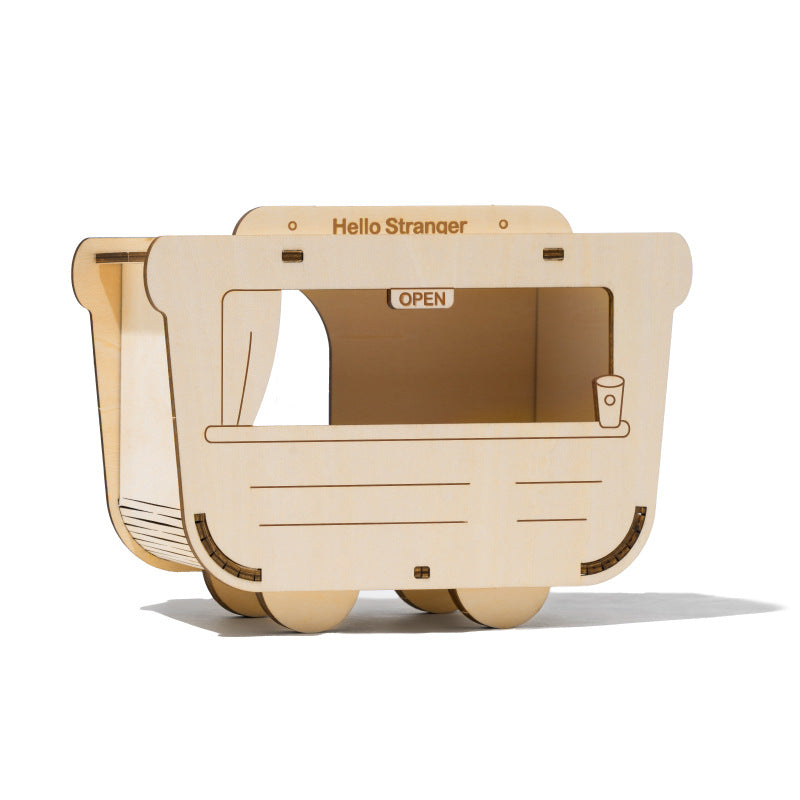 KFX-2611005 Wooden Hamster House Shelter with Multi-Layer Board Construction