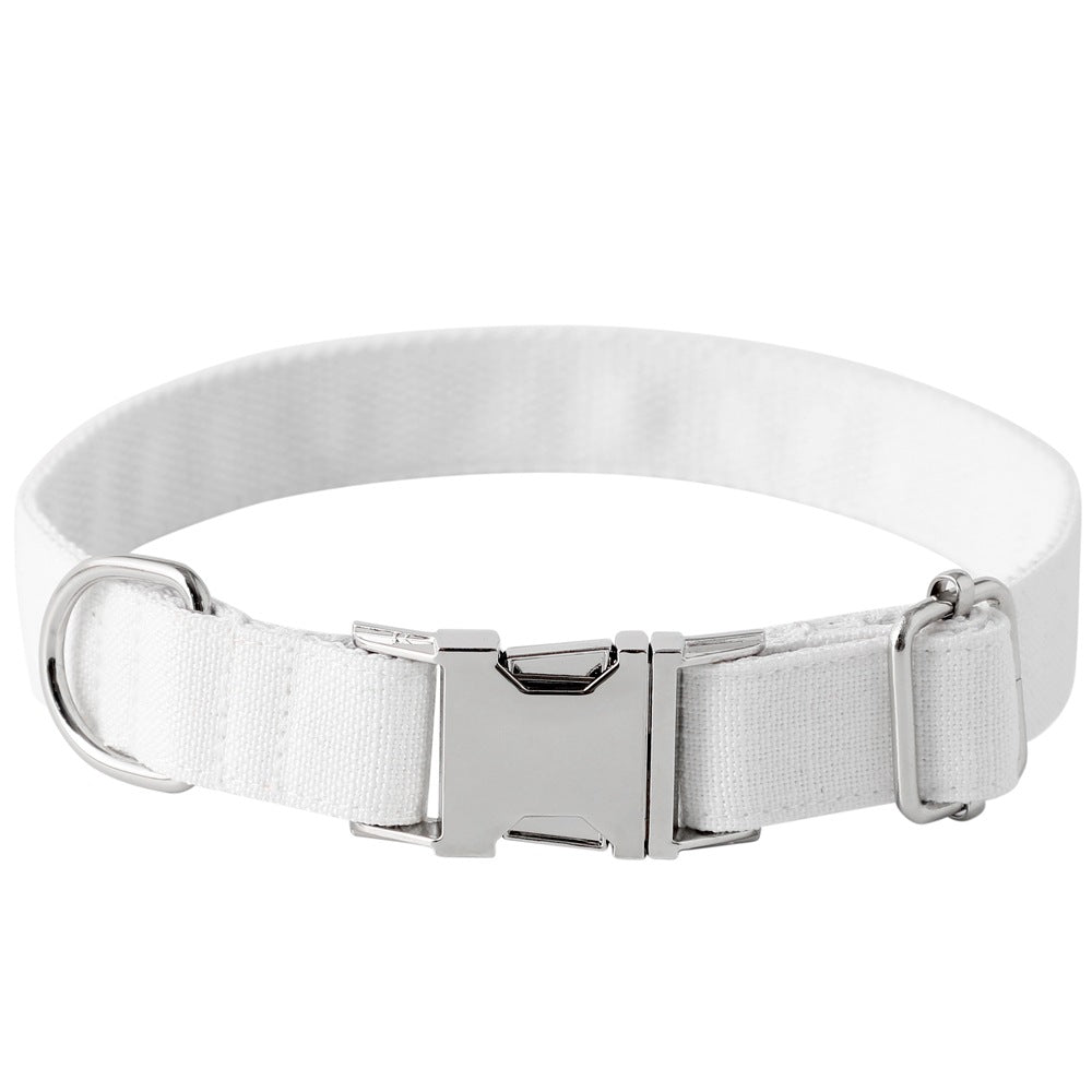 KFX-2612925 Monochrome White Pet Bow Tie Collar for Dogs - Adjustable Sizes Available