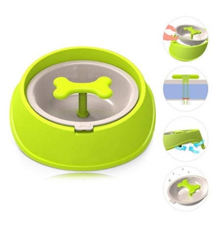 KFX-2614717 Slow Feeder Dog Bowl for Small Dogs - Anti-Choke Design to Extend Eating Time