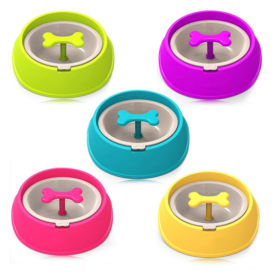 KFX-2614717 Slow Feeder Dog Bowl for Small Dogs - Anti-Choke Design to Extend Eating Time