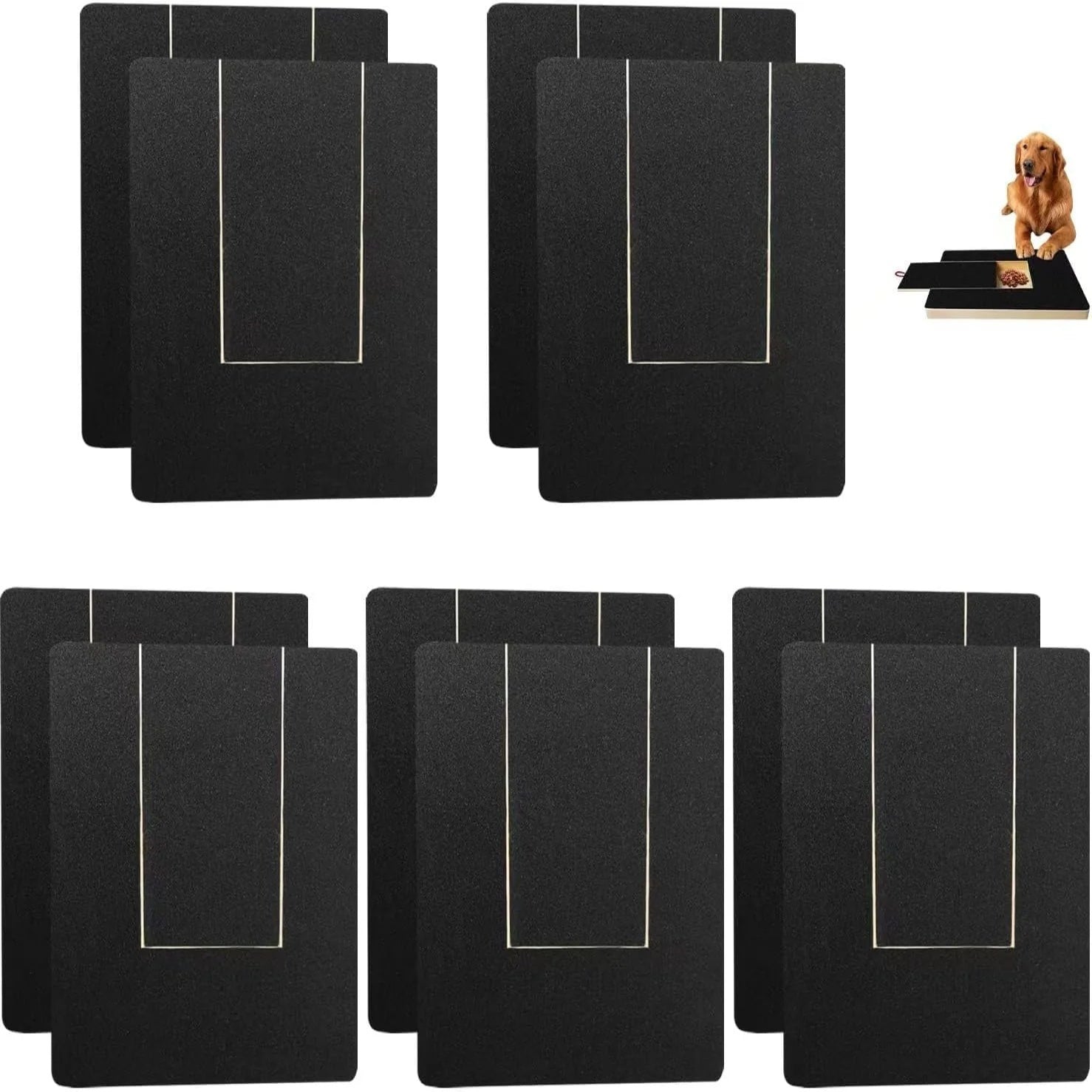 KFX-2616893 Solid Wood Dog Nail File Board with Black Sandpaper for Pet Care