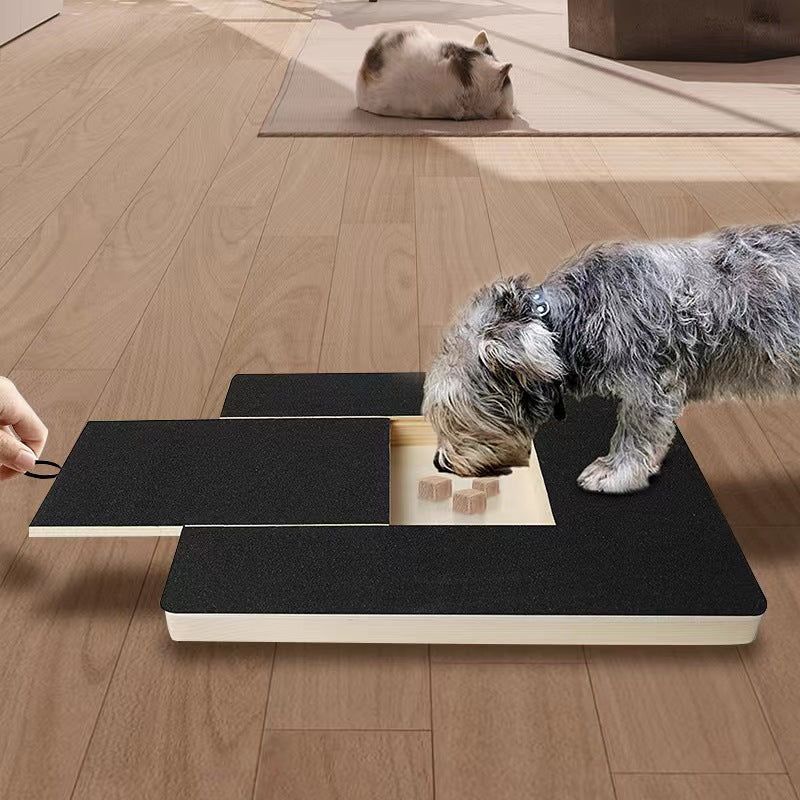 KFX-2616893 Solid Wood Dog Nail File Board with Black Sandpaper for Pet Care