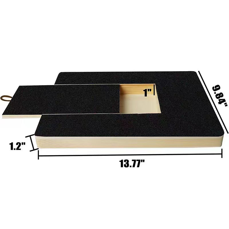 KFX-2616893 Solid Wood Dog Nail File Board with Black Sandpaper for Pet Care