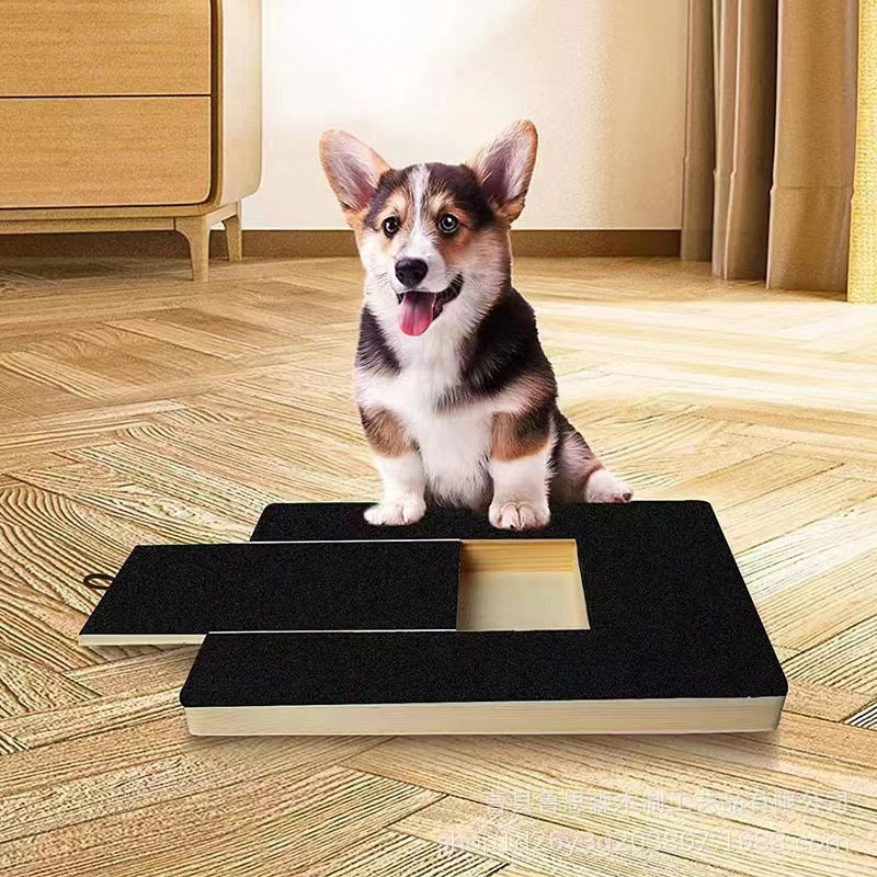 KFX-2616893 Solid Wood Dog Nail File Board with Black Sandpaper for Pet Care