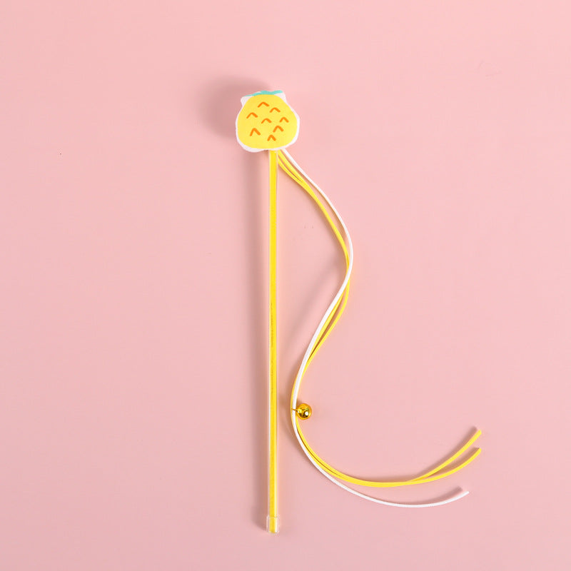 KFX-2617533 Boredom-Busting Funny Cat Stick with Sounding Bells and Colorful Fruit Shapes