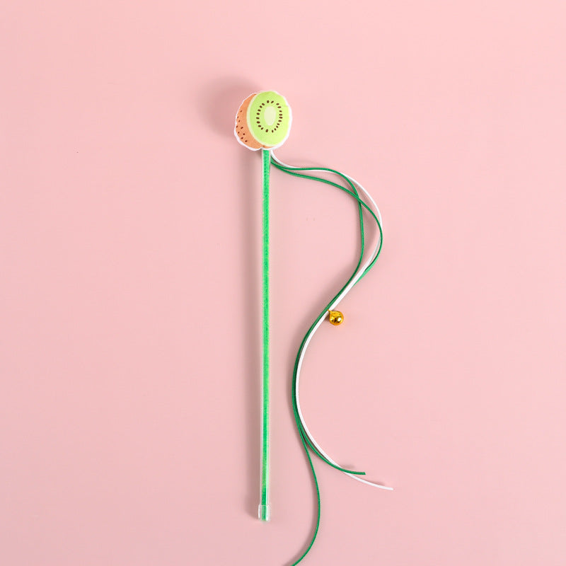 KFX-2617533 Boredom-Busting Funny Cat Stick with Sounding Bells and Colorful Fruit Shapes