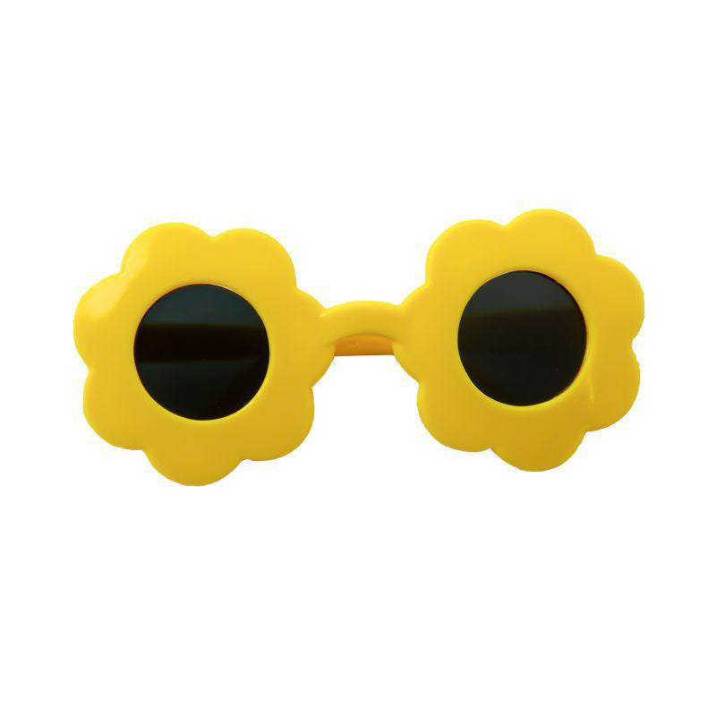 KFX-2618301 Pet Sunglasses with Flower and Love Patterns – Cute Resin Accessories for Fashionable Pets