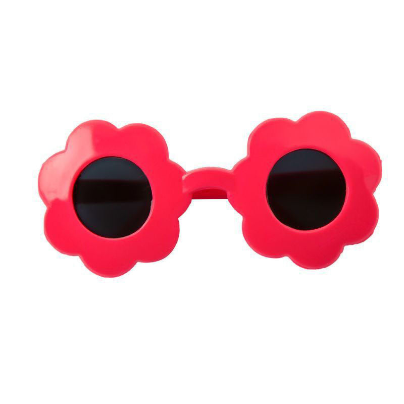 KFX-2618301 Pet Sunglasses with Flower and Love Patterns – Cute Resin Accessories for Fashionable Pets