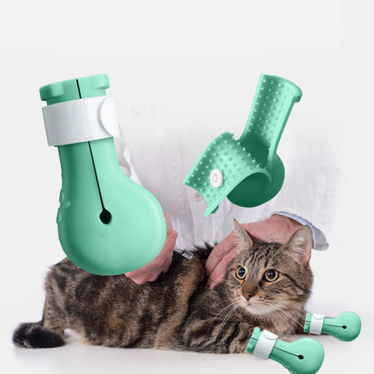 KFX-2619325 Universal Silicone Cat Nail Covers - Anti-Scratch Bathing Cat Foot Protection