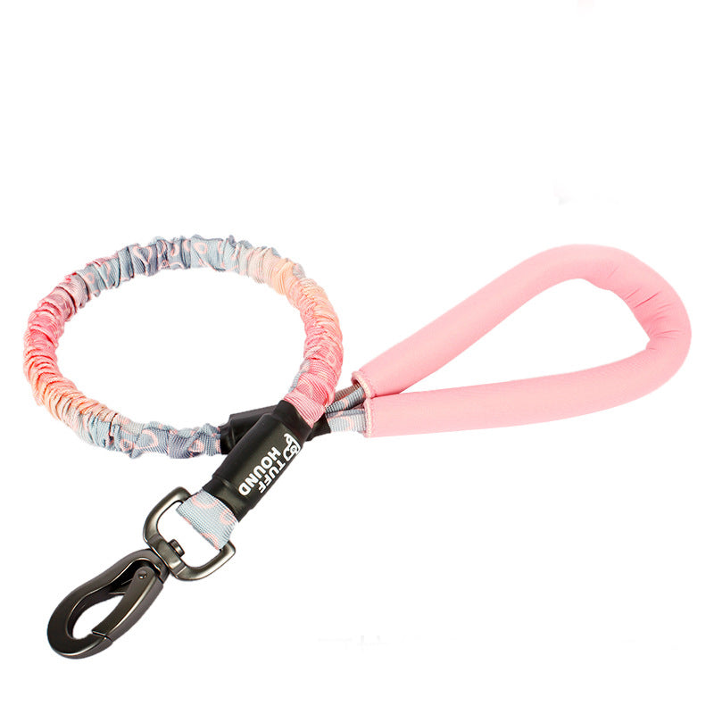 KFX-2620477 High Elastic Nylon Pet Traction Rope - Adjustable Length, Multiple Colors Available