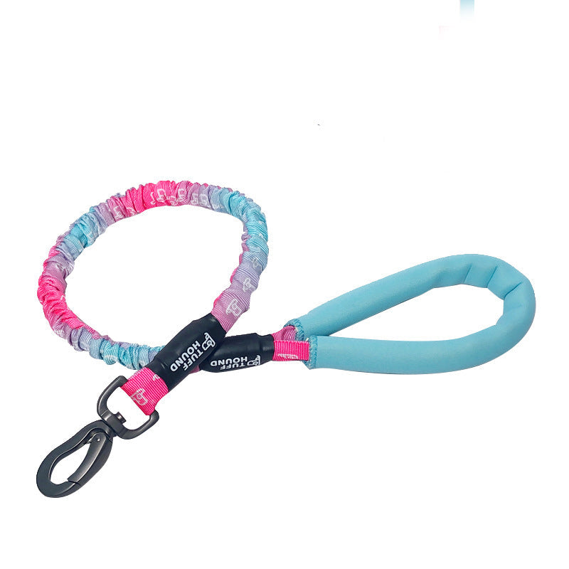 KFX-2620477 High Elastic Nylon Pet Traction Rope - Adjustable Length, Multiple Colors Available