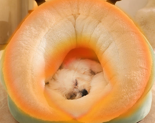 KFX-2620733 Cozy Warm Velvet Padded Dog Nest in Various Colors and Sizes