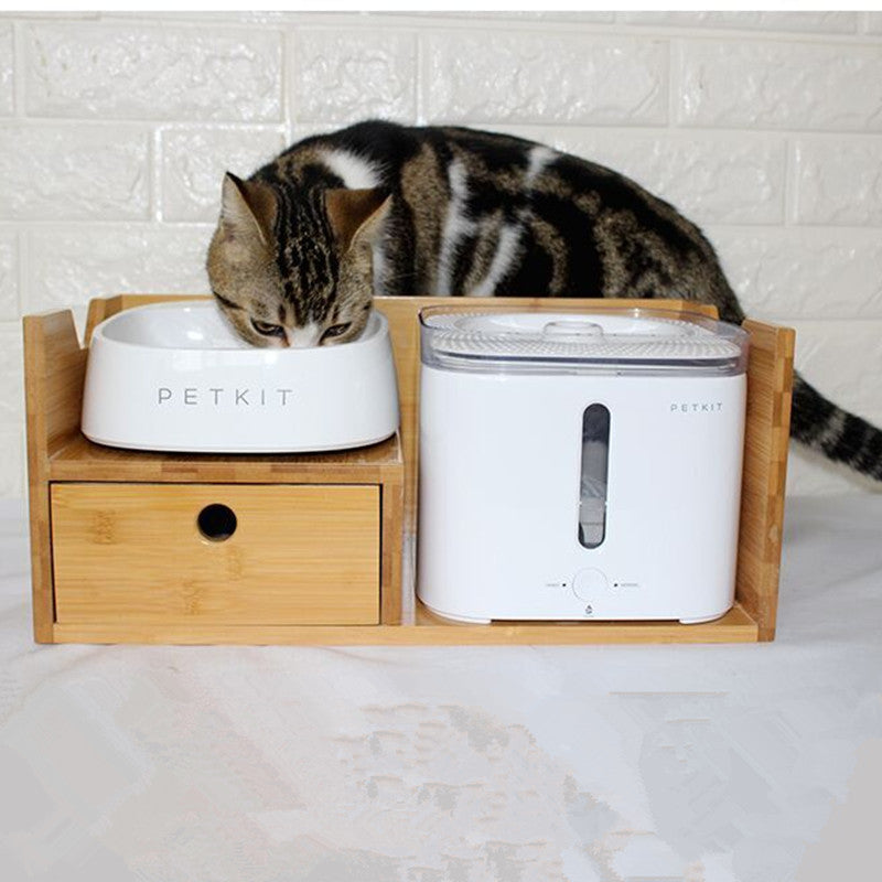 KFX-2622525 Automatic White Pet Drinking Fountain for Cats - Plastic, 2nd Generation Tray