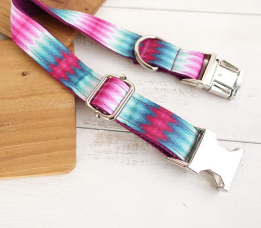 KFX-2624445 Personalized Adjustable Dog Collar with Metal Buckle and Bell for Small Breeds