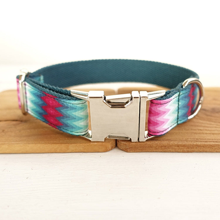 KFX-2624445 Personalized Adjustable Dog Collar with Metal Buckle and Bell for Small Breeds