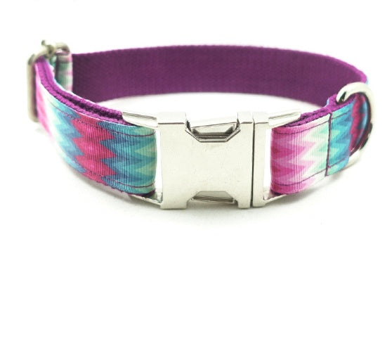 KFX-2624445 Personalized Adjustable Dog Collar with Metal Buckle and Bell for Small Breeds