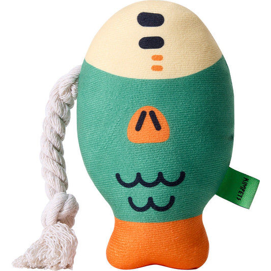 KFX-2625085 Plush Squeaky Fish Chew Toy for Dogs - Interactive and Wear-Resistant Dental Toy