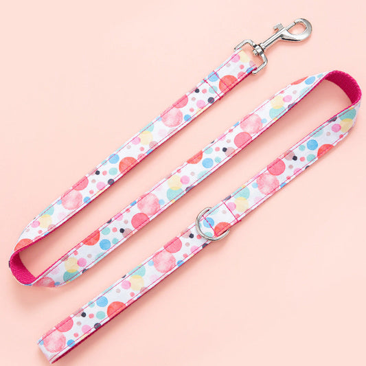 KFX-2626237 Bubble Pet Collar and Leash Set - Durable Polyester Towing Rope and Collar Combination