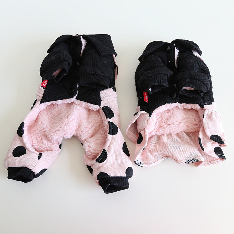 KFX-2627005 Couple's Casual Pet Clothing with Lapel Shoulder Strap for Dogs and Cats
