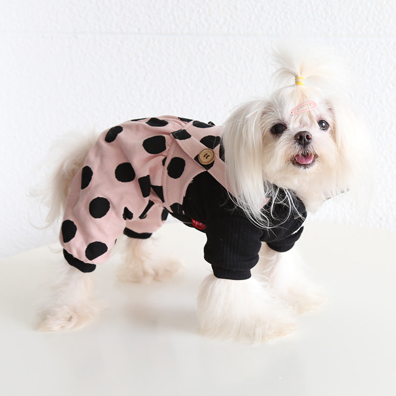 KFX-2627005 Couple's Casual Pet Clothing with Lapel Shoulder Strap for Dogs and Cats