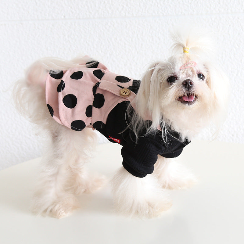 KFX-2627005 Couple's Casual Pet Clothing with Lapel Shoulder Strap for Dogs and Cats