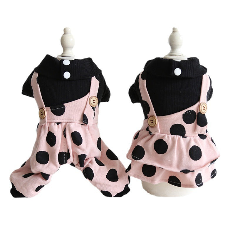 KFX-2627005 Couple's Casual Pet Clothing with Lapel Shoulder Strap for Dogs and Cats