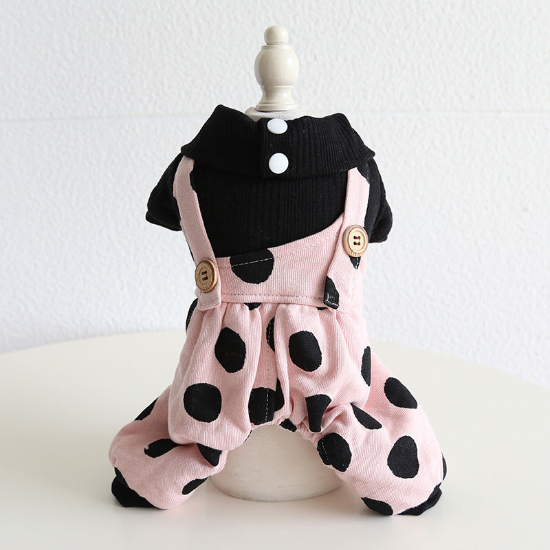 KFX-2627005 Couple's Casual Pet Clothing with Lapel Shoulder Strap for Dogs and Cats
