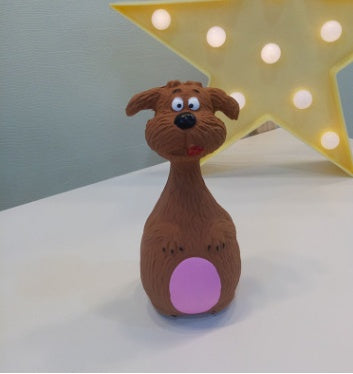 KFX-2627261 Durable Latex Grunting Dog Toy for Puppies, Bite-Resistant, Size 15cm x 8cm