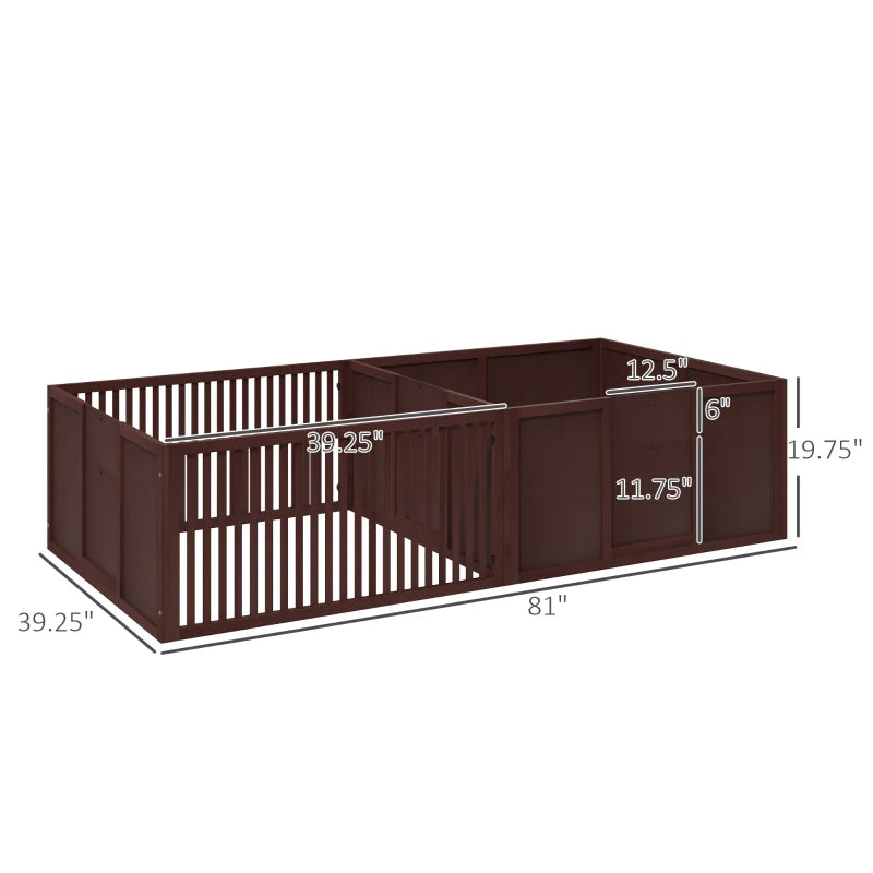 KFX-2627901 Puppy Whelping Box with Two-Room Design for Comfort and Security