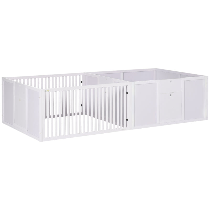 KFX-2627901 Puppy Whelping Box with Two-Room Design for Comfort and Security