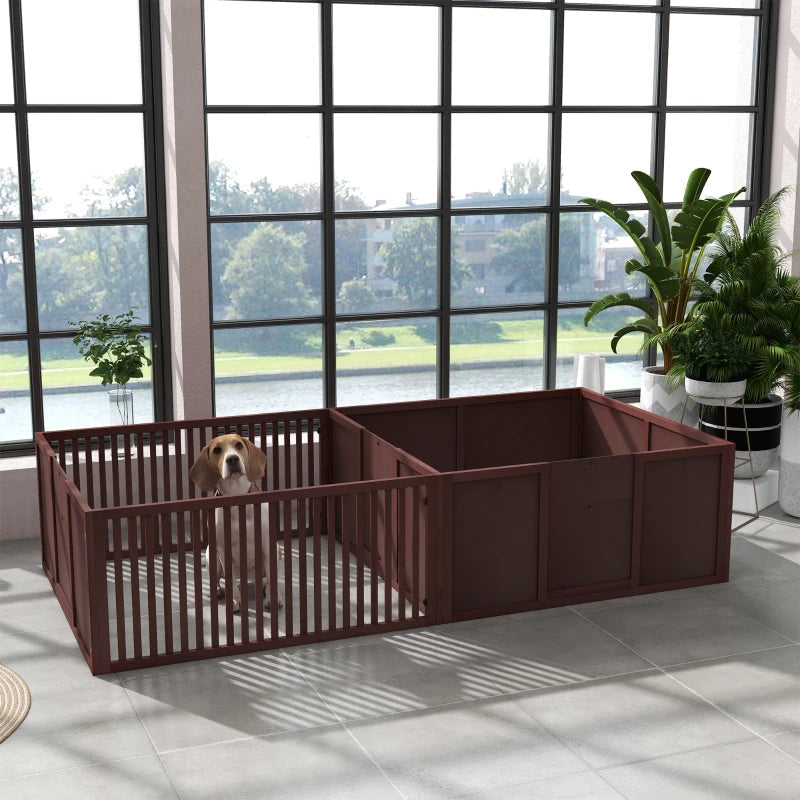 KFX-2627901 Puppy Whelping Box with Two-Room Design for Comfort and Security