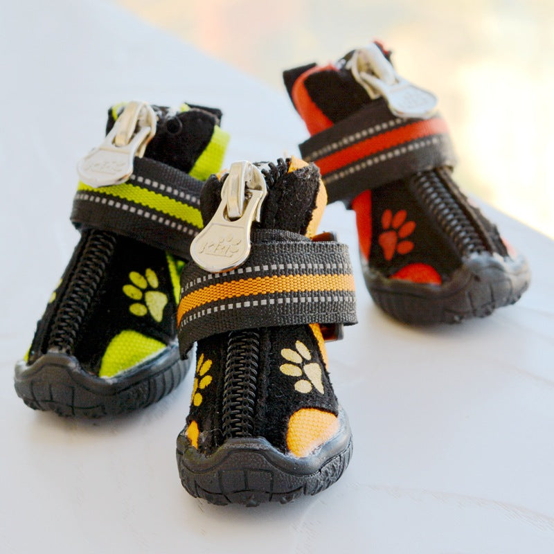 KFX-2629053 Soft-Soled Suede Dog Shoes - Waterproof, Non-Slip, Warm, and Wear-Resistant
