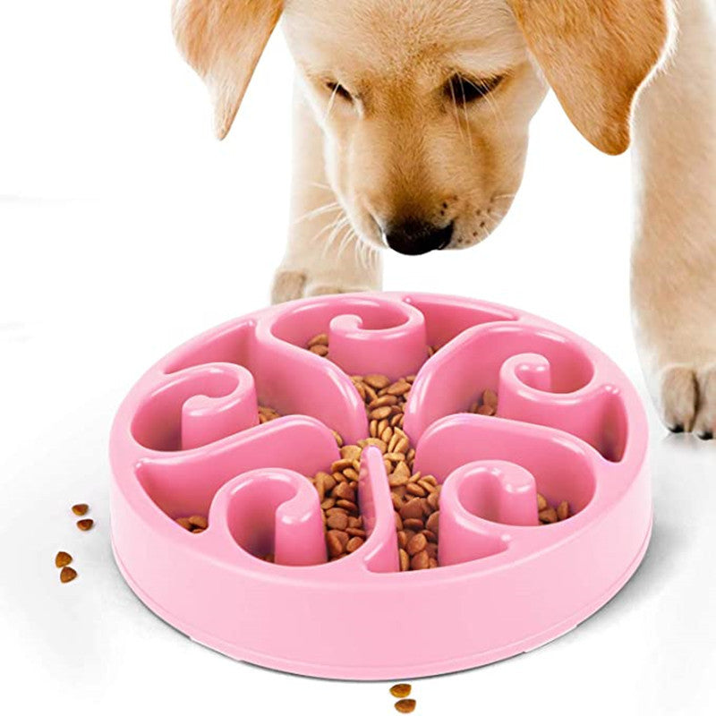 KFX-2629693 Non-Slip Pet Dog Slow Feeder Bowl - Eco-Friendly Anti-Gulping Design for All Dog Sizes