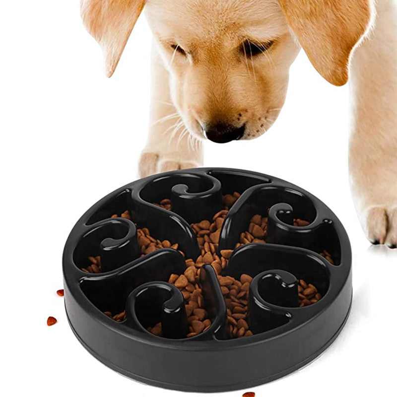 KFX-2629693 Non-Slip Pet Dog Slow Feeder Bowl - Eco-Friendly Anti-Gulping Design for All Dog Sizes
