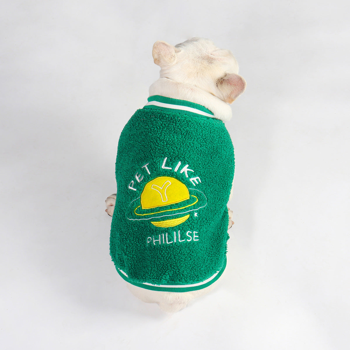 KFX-2630589 Winter Fleece Cotton Dog Coat in Green – Adjustable Sizes L to 4XL