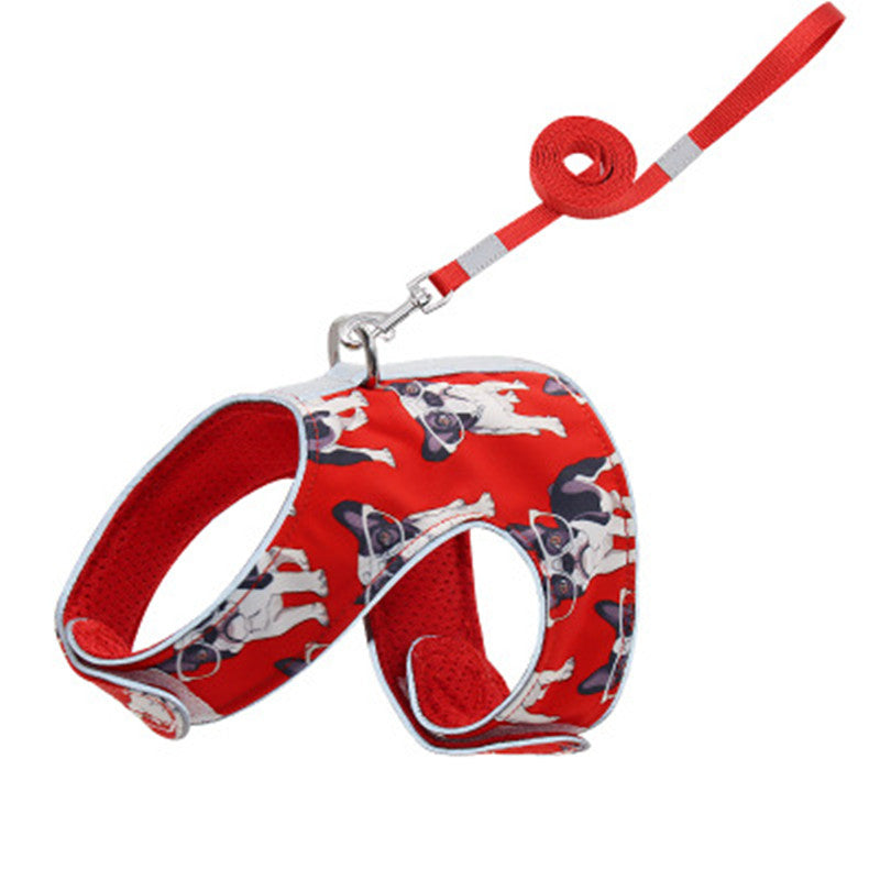 KFX-2631485 Reflective Anti-Stroke Cat Walking Harness and Leash Combo