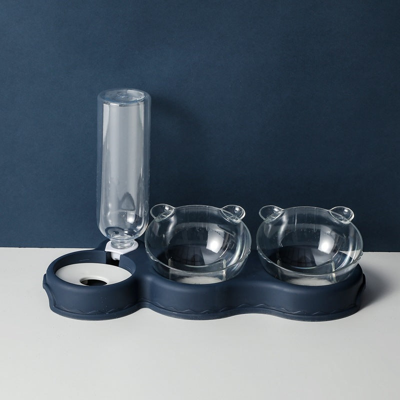 KFX-2632381 Automatic Pet Double Bowl with Fresh Water System and Innovative Sink Partitions