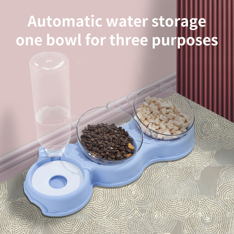 KFX-2632381 Automatic Pet Double Bowl with Fresh Water System and Innovative Sink Partitions