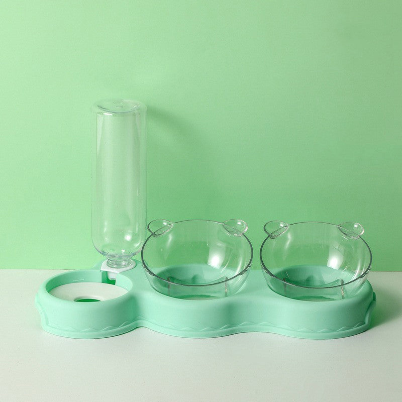 KFX-2632381 Automatic Pet Double Bowl with Fresh Water System and Innovative Sink Partitions