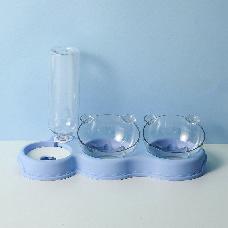 KFX-2632381 Automatic Pet Double Bowl with Fresh Water System and Innovative Sink Partitions