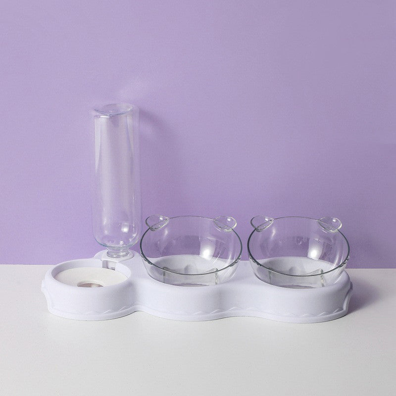KFX-2632381 Automatic Pet Double Bowl with Fresh Water System and Innovative Sink Partitions