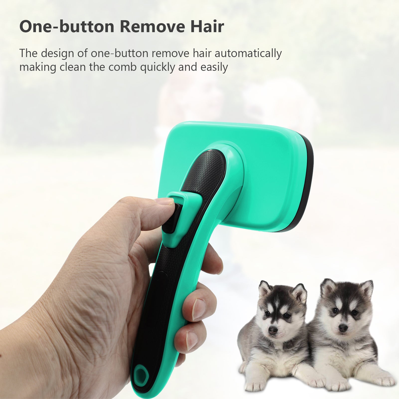 KFX-2633789 Retractable Pet Brush with TPR, ABS, and Stainless Steel Needle for Effective Hair Removal