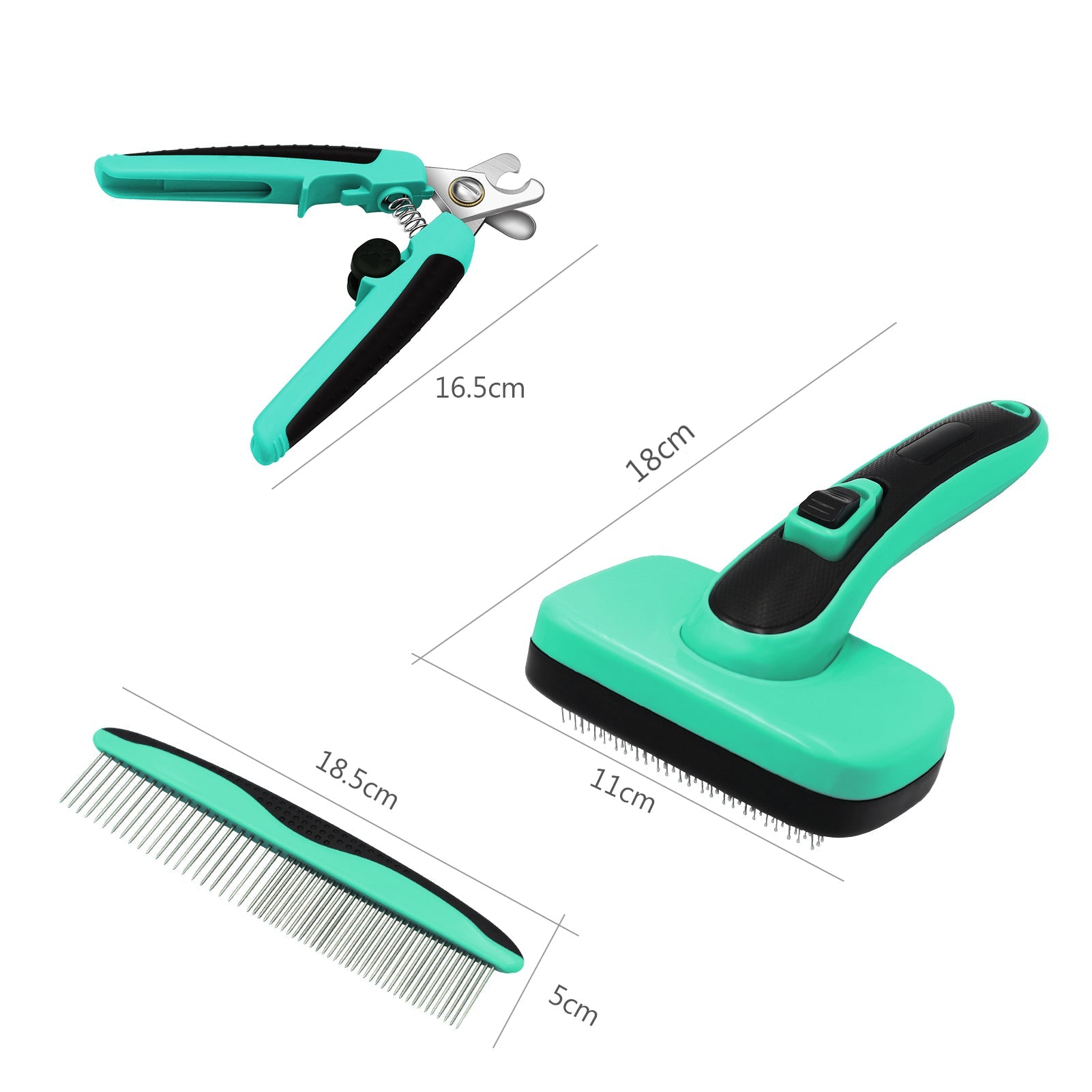 KFX-2633789 Retractable Pet Brush with TPR, ABS, and Stainless Steel Needle for Effective Hair Removal
