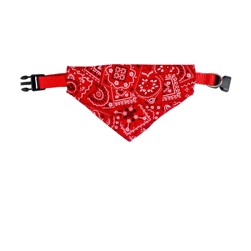 KFX-2639933 Small Dog/Cat Polyester Triangle Scarf Collar - Pink, Black, Dark Blue, Bright Red